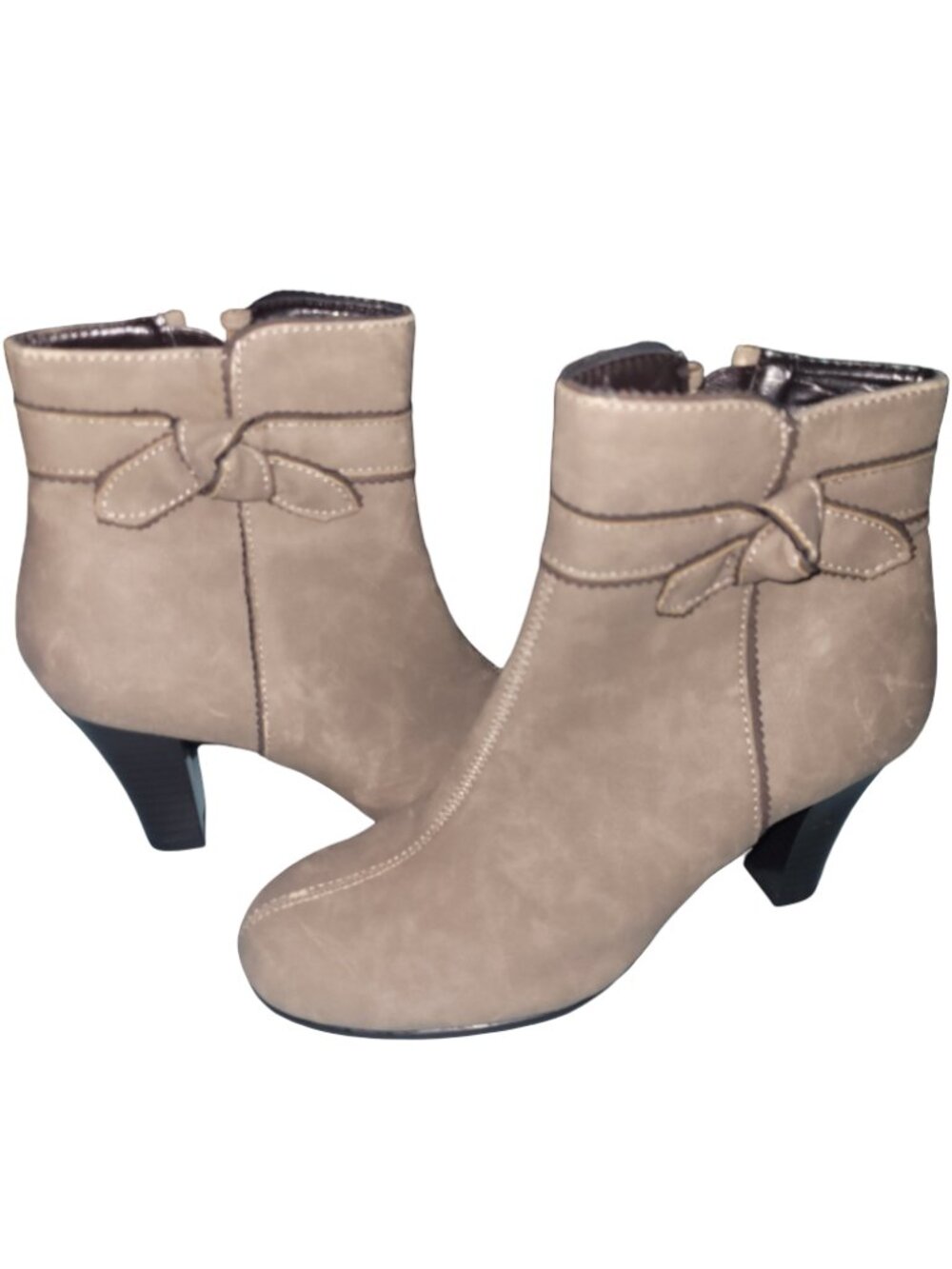 A2 Light Tan Women’s Fabric Faux Suede Ankle Boots Size 6M